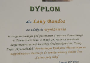 Dyplom Leeny