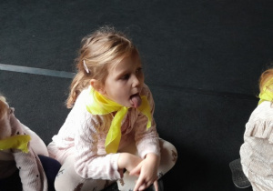 Kajtusie biorą udział w warsztatach teatralnych.